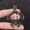 Rhodochrosite Pendant Copper Wire Wrapped Pendant Handmade Tortoise Pendant Gemstone Copper Jewelry Rhodochrosite Jewelry Anniversary Gift