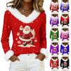 Long Sleeve Shirts For Women Cute Tops Christmas Prints Tees Blouses Casual Plus Size Basic Tops Pullover