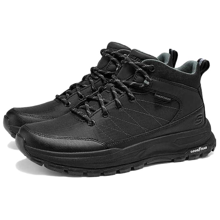 Skechers Zeller Удобные Прочные Износостойкие Ботинки для Хайкинга Средней Высоты Мужские ботинки для хайкинга Черные 204879-BBK