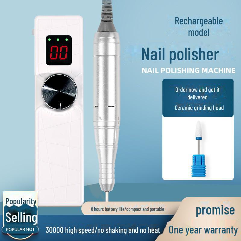 Portable 35,000 RPM White Nail Salon Grinder