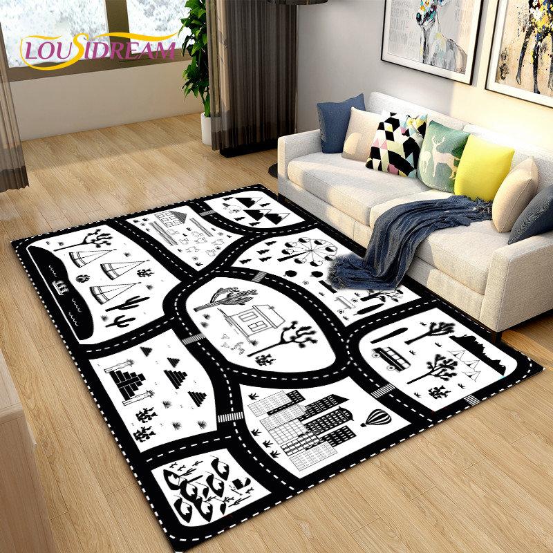 Детский детский игровой коврик, коврик для игровой комнаты, большой ковер для гостиной, спальни, ванной комнаты, нескользящий напольный коврик
