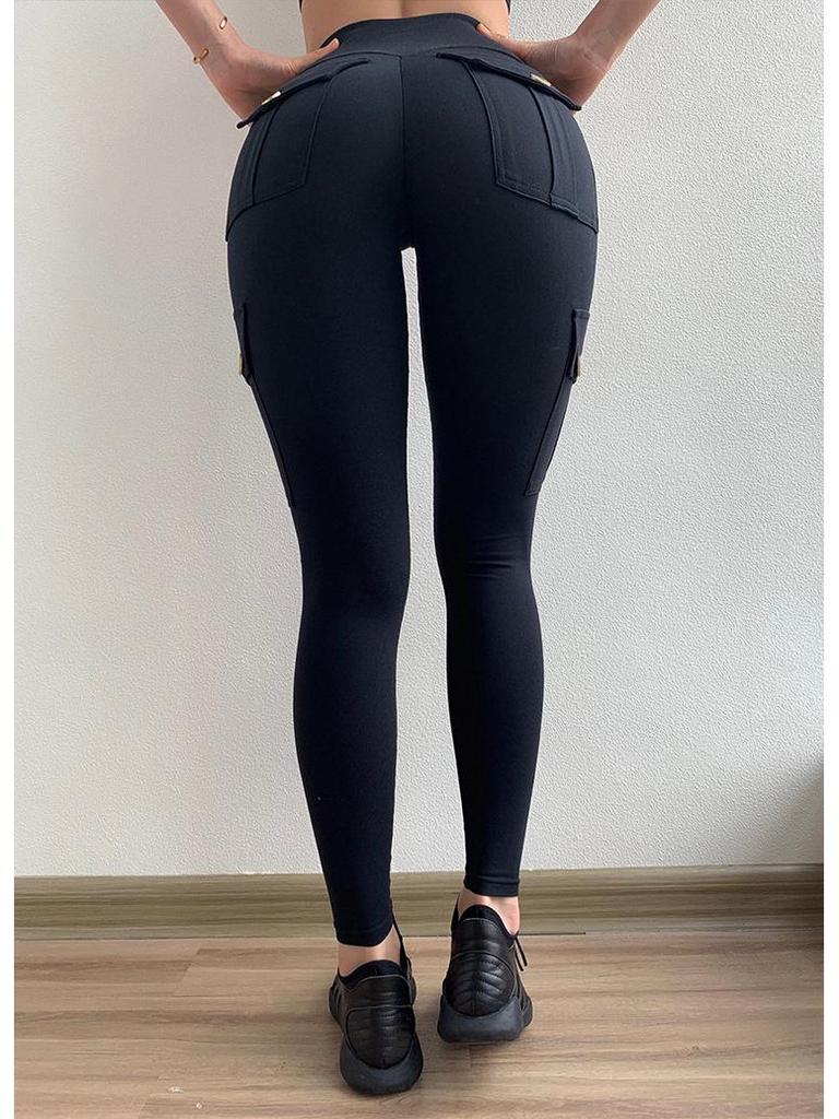 Women’s High Waist Quick-Dry Fitness Pants - Elastic, Tight, Sexy, Hip Lifting, Nine-Point Sports Leggings