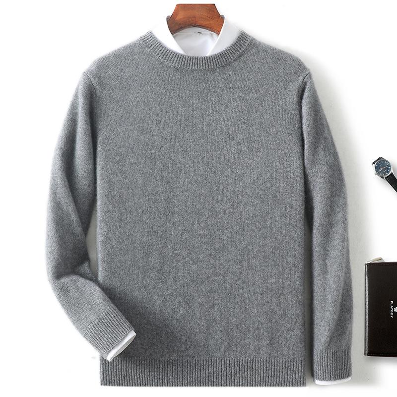 Новый кашемировый свитер утолщенный пуловер с полувысоким воротником с кашемировым свитером мужской внутри