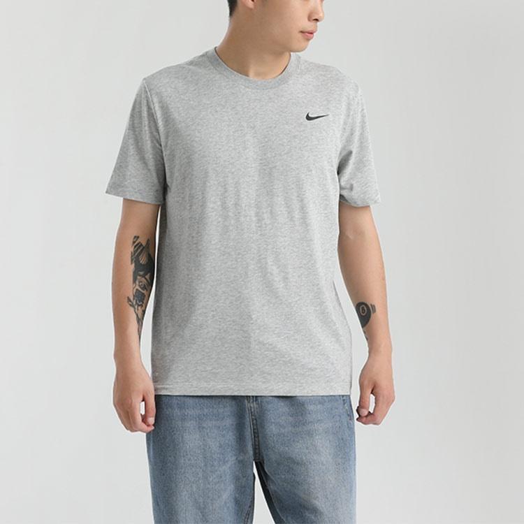 Nike Dri-FIT Sports Training Quick Dry Round Neck Short Sleeve Gray Men's AR6030-063