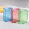 Clear Glitter Small Storage Box Kpop Photo Mini Card Holder Flip Lid Photo Case Small Stationery Card Holder Organizer