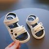 2024 Детские летние сандалии с открытым носком, мягкая подошва, повседневная школьная обувь для девочек, модные универсальные детские и мальчиковые пляжные нескользящие сандалии