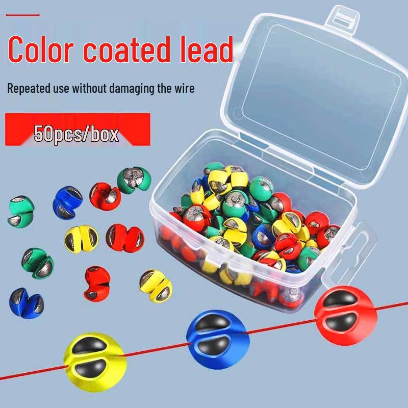 Yizhan Lion Line Устойчивый к укусам резиновый зажим и набор грузил для ловли с плота - Водонепроницаемый инструмент для поиска дна.