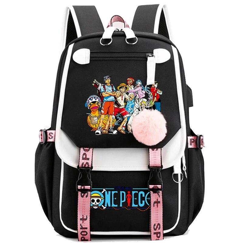 Цельный аниме Nezuko Kawaii, школьная сумка с героями мультфильмов для сумок, манга для путешествий, повседневные сумки для книг для девочек, рюкзак большой вместимости для взрослых