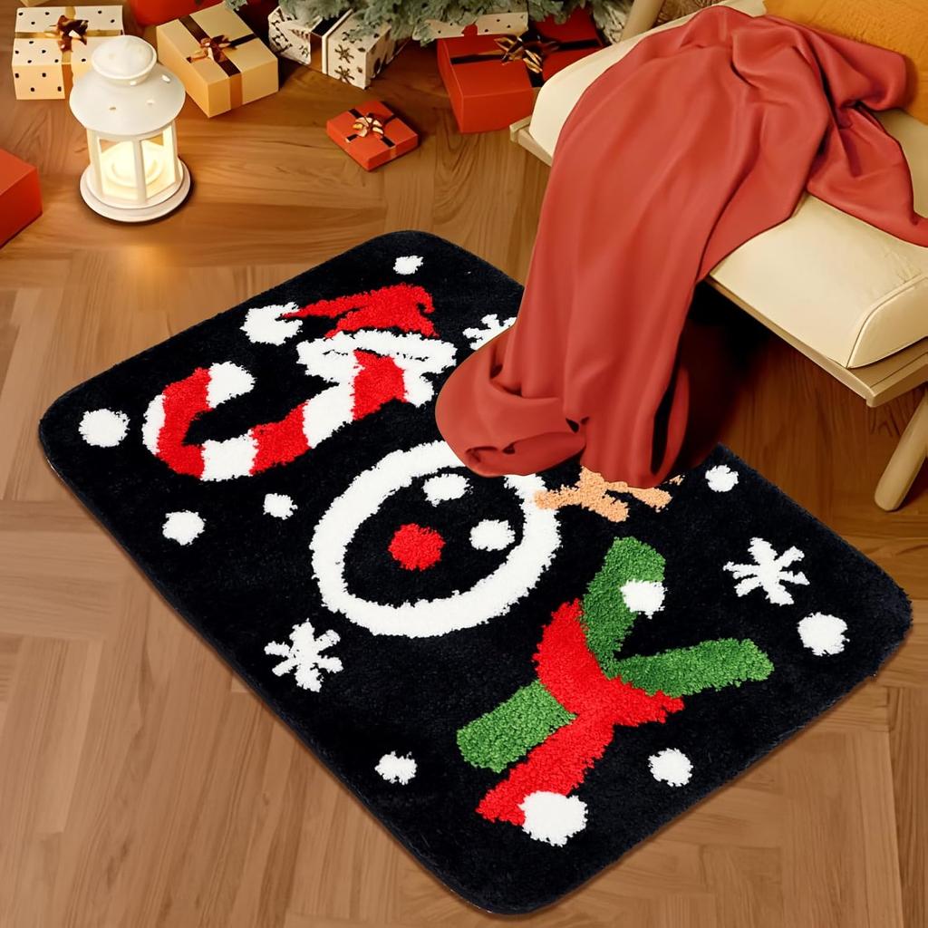 VIKAMA Рождественский имитация кашемира ковер мягкий нескользящий коврик для ванной комнаты и кухни милый уличный коврик для двери в помещении домашний декор