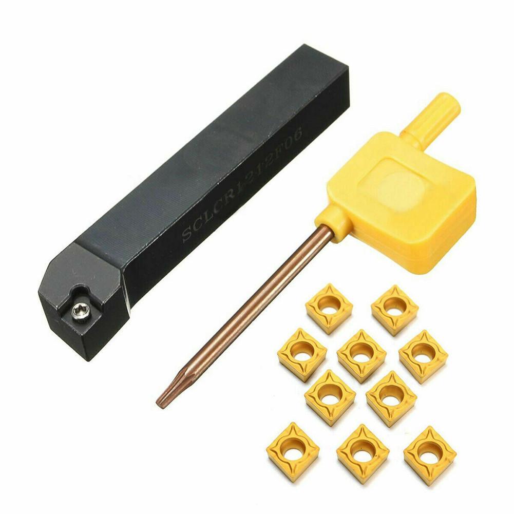 10 шт. CCMT060204-HM, VP15TF, вставной инструмент + SCLCR1212H06, держатель токарного станка