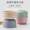 Wheat Straw Anti-Fall Bowl Dinner Plastic Fiber Divided Dining Cartoon Snack Tray Breakfast Dishes Kitchen Tableware