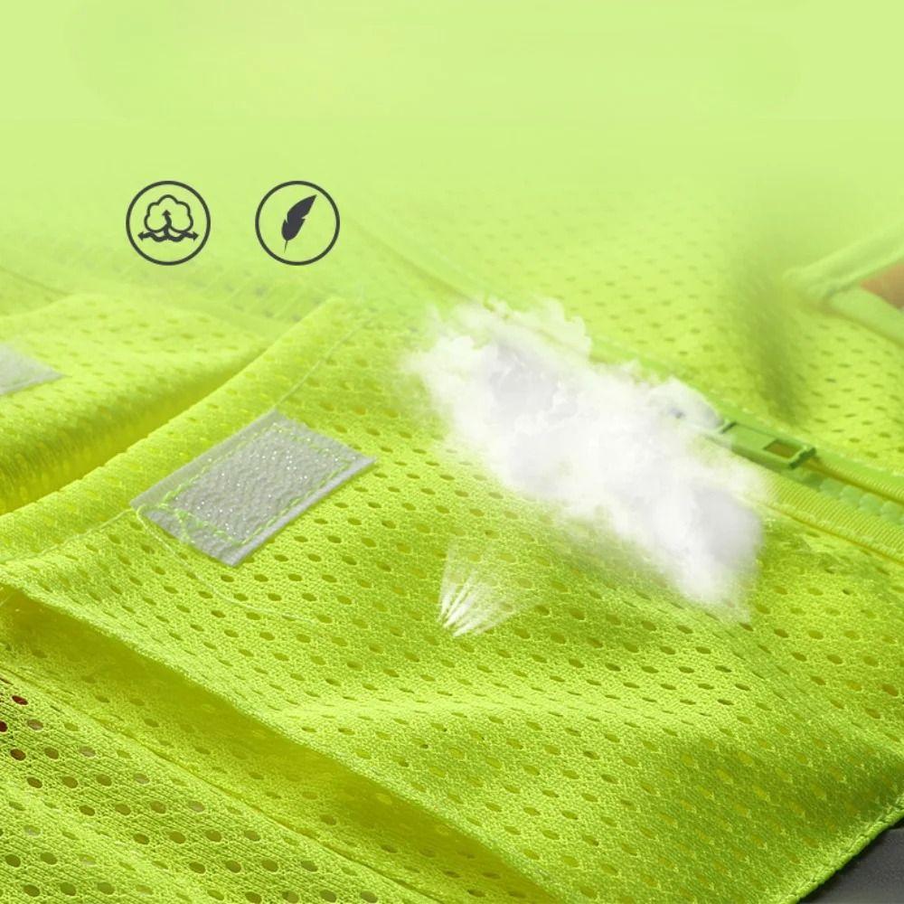Breathable Security Vests High Visibility Workwear Uniforms Work Vest  Running Cycling Sports
