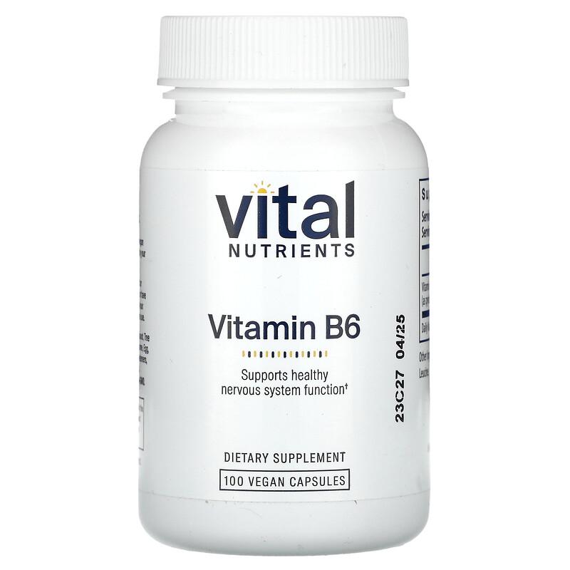 Vitamin B6, 100 Vegan Capsules (100 mg per Capsule)