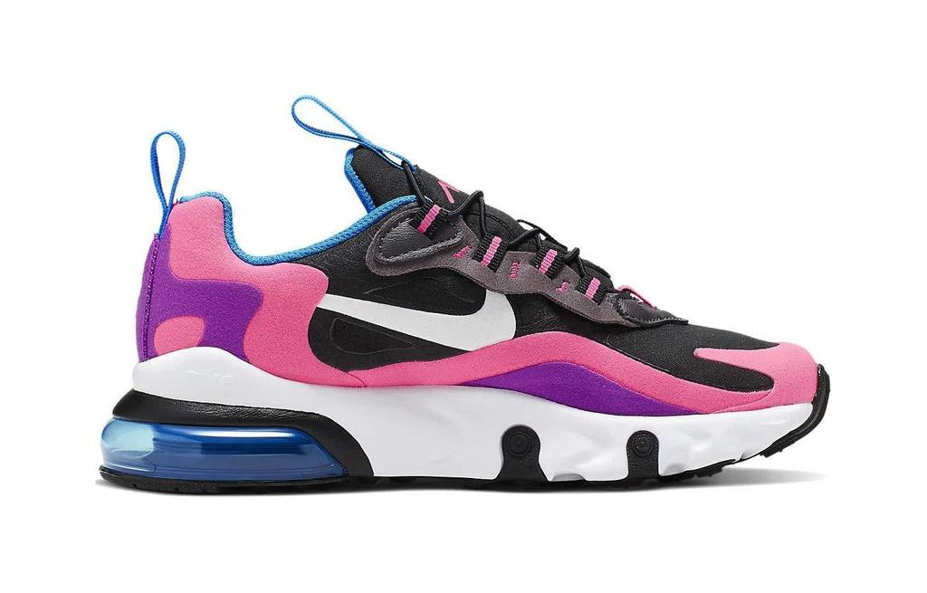Nike Air Max 270 React Черный Гипер Розовый Яркий Фиолетовый PS BQ0100-001