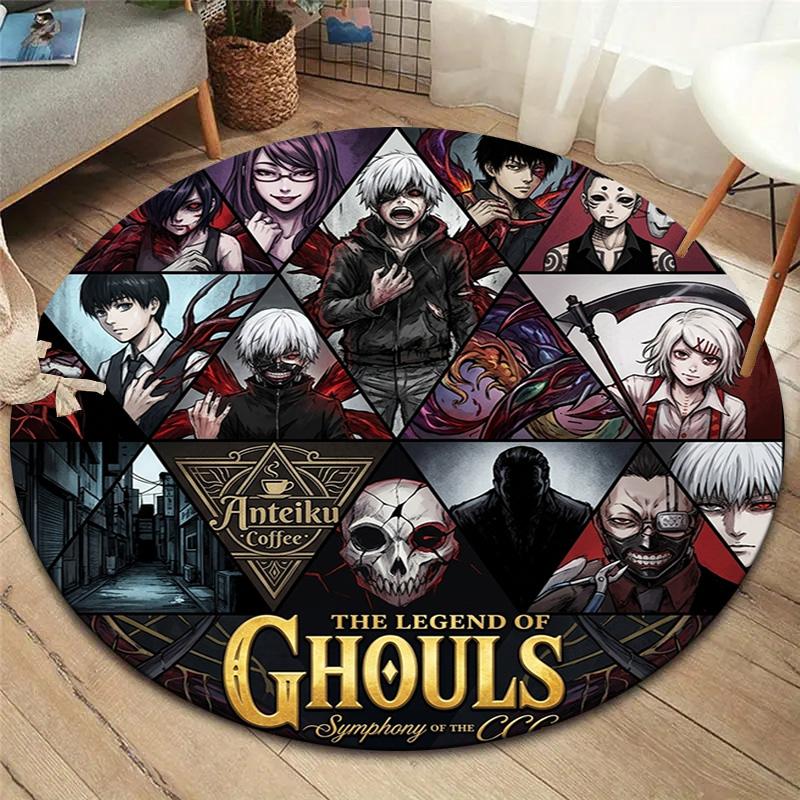 Ковер Tokyo Ghoul Круглый Ковер Ковер Для Гостиной Спальни Дивана Игровой Комнаты Декор Нескользящий Коврик Для Пола