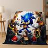Классическое мультяшное фланелевое одеяло S-Sonic с изображением ежика, мягкое теплое плед-покрывало для кровати, спальни, комнаты, гостиной, путешествий, пикника, ребенка