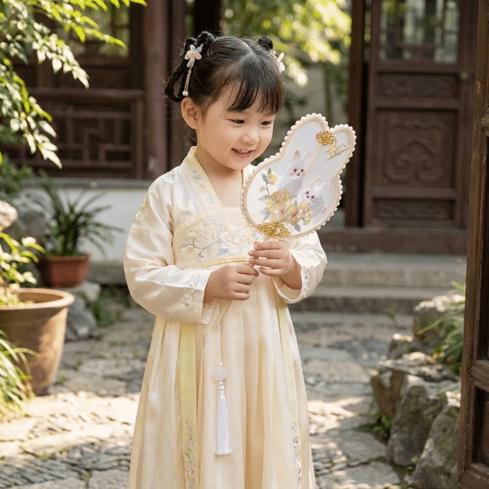 Handheld Ancient Style Fan Rabbit Shaped Dance Fan Decorative Fan Hanfu Fan Stage Performance