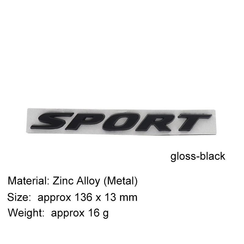 3D Car Styling Sport Letters Car Hood Fender Trunk Rear Bonnet Nameplate Decal Emblem Badge Sticker for Accord Civic Passport CRV