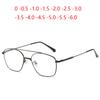 Очки для близорукости с двойной перекладиной и защитой от синего света, женские, ретро, металлические, квадратные, диоптрии от 0 -0.5 -0.75 до -6.0