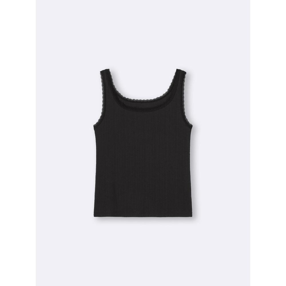 GU by Uniqlo Кружевной топ-майка из смесовой ткани Хлопок Сухой