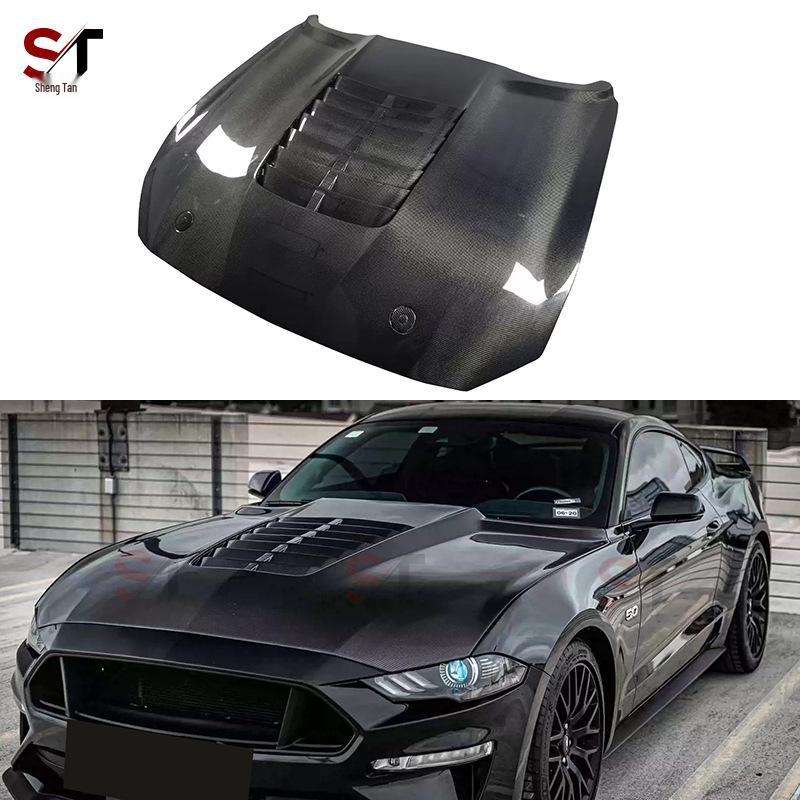 Ford Mustang GT500 Style Carbon Fiber Hood Front Kit