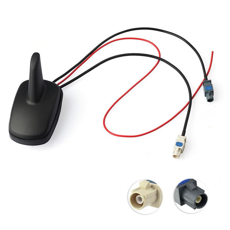 Eightwood Car DAB+FM Radio Stereo Amplified Aerial Roof Mount Shark Fin SMB Antenna Replacement Cable for Pioneer Sony DAB Kit