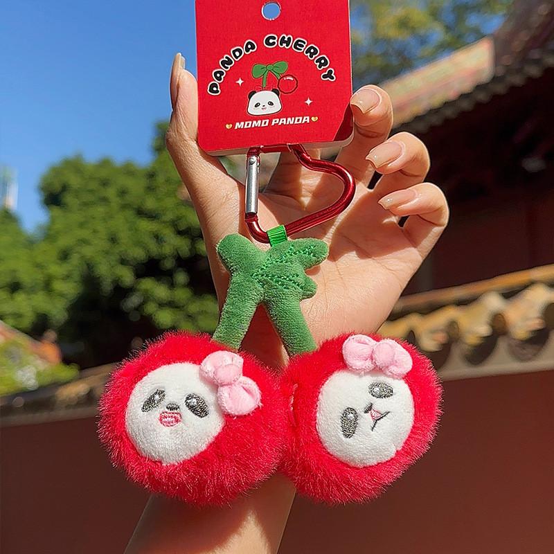 Cartoon Plush Panda Toy Animal Keychain Backpack Pendant Childrens Gift Holiday