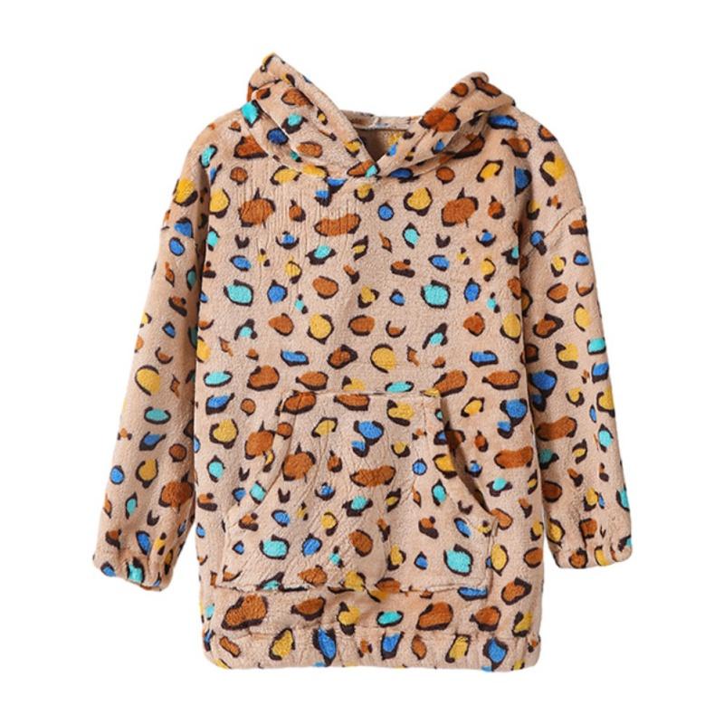 2-6 лет Детский пуловер с капюшоном Мягкий PULS пальто Передний карман