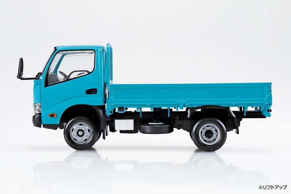 Aoshima Bunka Kyozai Rakupura Snap Kit Hino Dutro Бортовой Грузовик Масштабная Пластиковая Модель Набор ООО. (АОСИМА) нет. 23-TE (бирюзовый) 1/32 Предварительно окрашенный