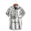 2025 New Men's Shirt 3D Print Short -sleeved Shirt Hawaiian Shirt Fashion Casual 6xl Comfortable Breathable Fabric