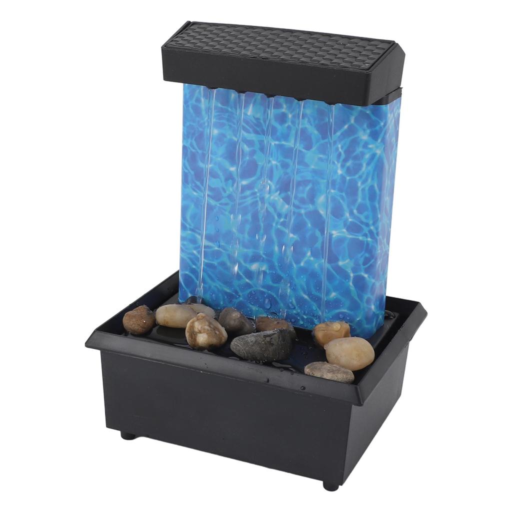 Внутренний водный фонтан с натуральными речными камнями, светодиодные фонари, освещенный водопад, настольный фонтан для