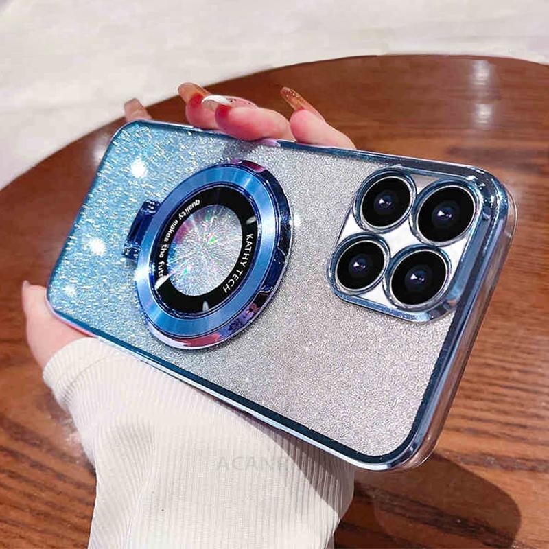 Honorx8 блестящий держатель для силиконового чехла для Huawei Honor X8 X6 X8a 4g 5g X8b X6a X6s X7a X9a X9b подставка чехол Magic 5 6 Lite