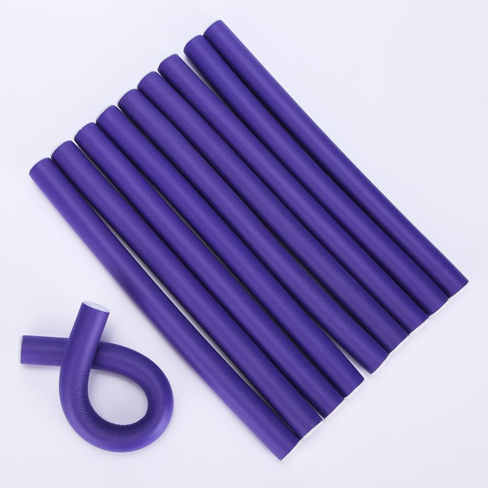 10pcs Universal Rod Stick Curling Iron Tool Rubber Curler Salon Home Hairdressing Tools