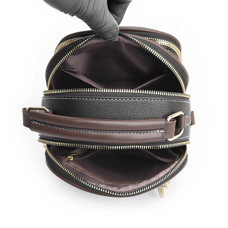 Soft Leather Women's Handbag High-end New Style Handbag Multi-component Wide Shoulder Strap Crossbody Shoulder Bag