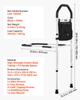 VEVOR Bed Rail for Elderly, Bedside Assist Rails with Supporting Leg and PU Handrail, Adjustable Height Carbon Steel Pipe Bedside Cane