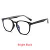 Blue Light Proof Polygon Myopia Glasses With Degree TR90 Transparent Gray Frame Prescription Spectacles 0 -0.5 -0.75 To -6.0