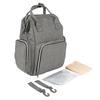 Insular Mommy Diaper Nappy Bag Large Capacity Multi Functional Fashion Backpack(Gray)