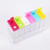 6Pcs/Set Seasoning Box with Tray Condiment Storage Plastic Moisture-Proof Salt Jar for Kitchen
