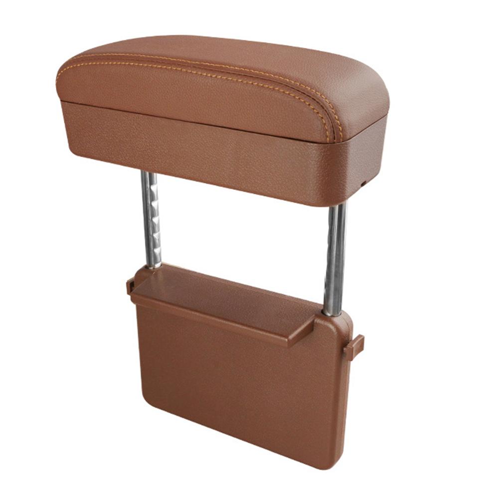 PU Leather Car Seat Armrest Box Auto Center Console Pad Cover Protector With Car Seat Gap Storage Box Universal Car Accessories