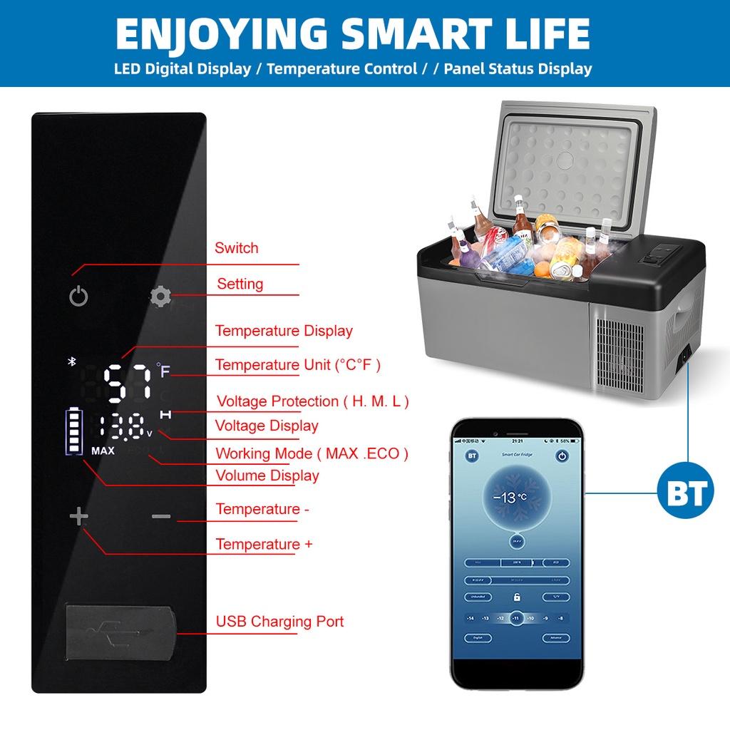 15/20/25/30/40/50л автомобильный холодильник/морозильник портативный электрический компрессорный охладитель для автомобиля и дома управление через приложение опционально