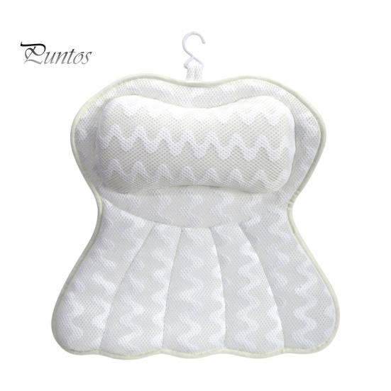 Подушка для ванны с 6 противоскользящими присосками, подголовник для ванны с сетчатой тканью 4D Air Mesh, подушка для поддержки шеи и спины, расслабляющие аксессуары для ванны