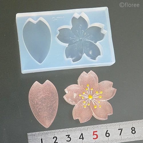 Kamejima Shoten Soft Mold Chopstick Rest, Sakura & Petal Design, Hobby Tool C-771