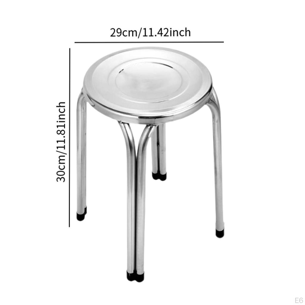 Штабелируемый табурет Школьные табуреты Нержавеющая сталь для детей и взрослых Круглая металлическая мебель