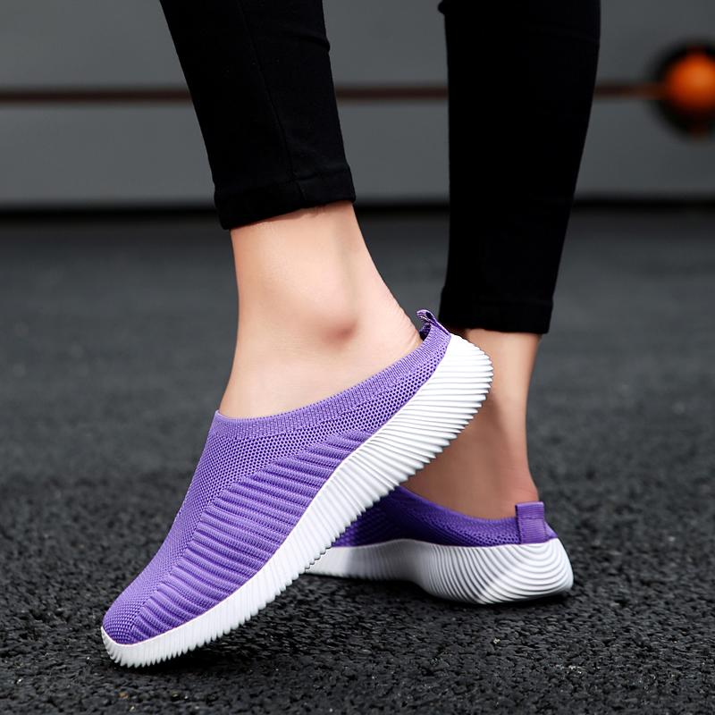 Мужские и женские легкие полутапочки с сетчатой поверхностью, легкие туфли для отдыха и спорта, мокасины для прогулок, новый стиль