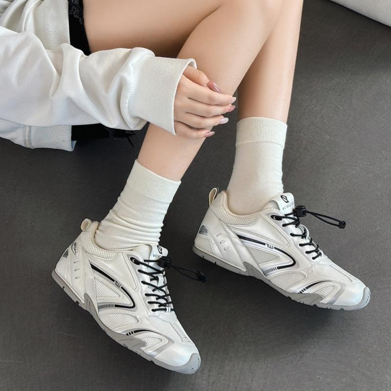 Мода 2025 Лето Новые Ретро Креативный Дизайн Повседневные Женские Кроссовки Дышащая Сетка Универсальная Спортивная Обувь Удобные Кроссовки