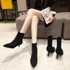 Women's Knitted Ankle Boots Women Shoes Woman Pointed Toe Stretchy Chunky Thin High Heels Fashion Sock Short Boots