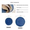 4pcs Braided Woven Place Mats Washable Table Place Mat Round Placemats Coasters  for Dining Table