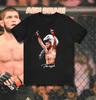 2026 Лето UFC Хабиб Нурмагомедов Боевая Графическая Футболка Женская Спортивная Хлопковая С Коротким Рукавом Свободная Повседневная Рубашка для Фитнеса Унисекс