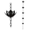 Black Rain Chain 153cm Length Downspout Alternative Functional Downspout Rain Chain  Outdoor Use