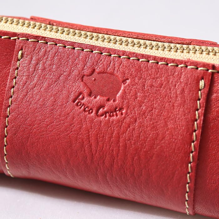 Пенал кожаный пенал держатель для карандашей натуральная кожа Tochigi кожа для взрослых Сделано в Японии Большая вместимость Простой бренд Porco Rosso Треугольный мужской